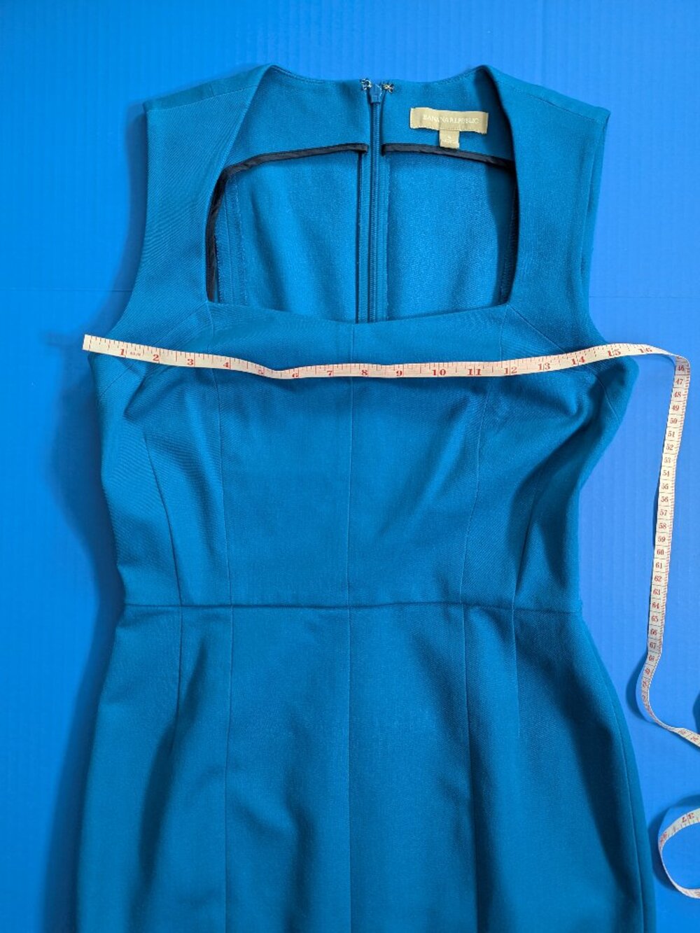 NWOT Banana Republic Teal Blue Sloan Sheath Midi Dress Size 6 - Picture 6 of 16